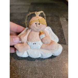 Eddie baby angel bottle ornament Xmas decor